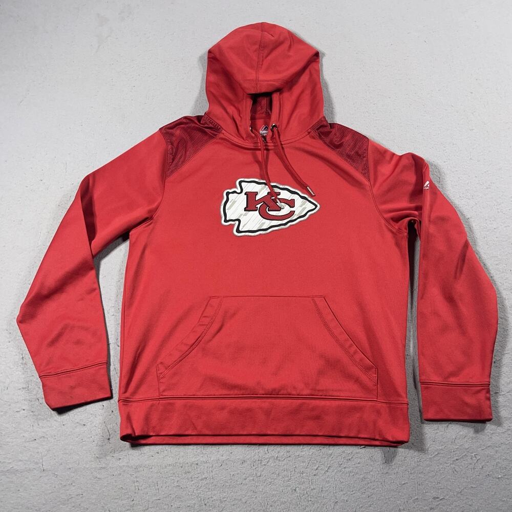 Kansas City Chiefs Hoodie‎ Mens Medium Red NFL Football Pullover Therma Base